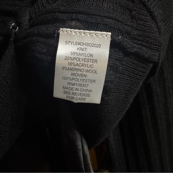 dh New York Fay Two-Piece Set Black Slip Dress Cardigan Set S Holiday Gift Ready - Picture 10 of 10